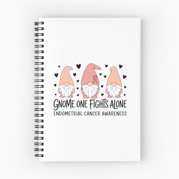 Item preview, GNOME ONE FIGHTS ALONE Endometrial Cancer Awareness Bundle Peach Ribbon designed and sold by sailorjessiArt.