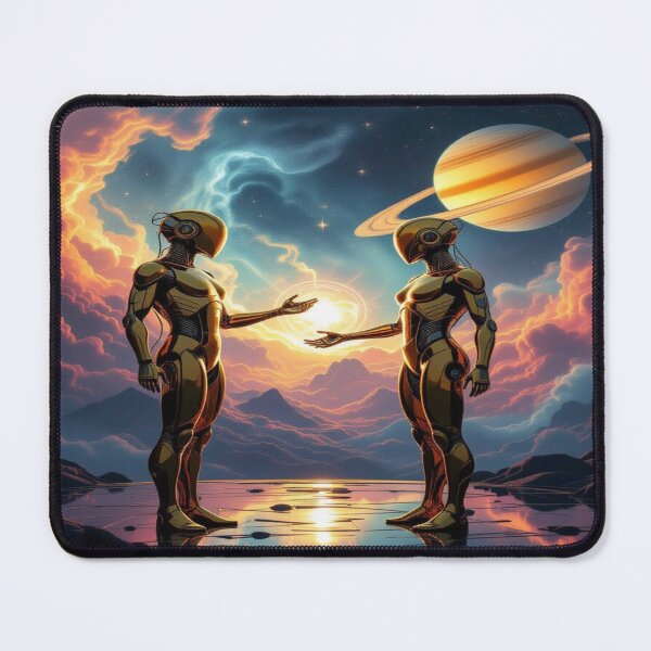 Item preview, Cosmic Connection – Two souls of steel in a moment of light between Saturnian dreams and stardust designed and sold by FotoworldEdel.