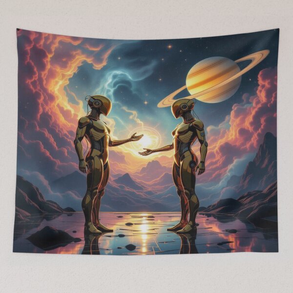 Item preview, Cosmic Connection – Two souls of steel in a moment of light between Saturnian dreams and stardust designed and sold by FotoworldEdel.