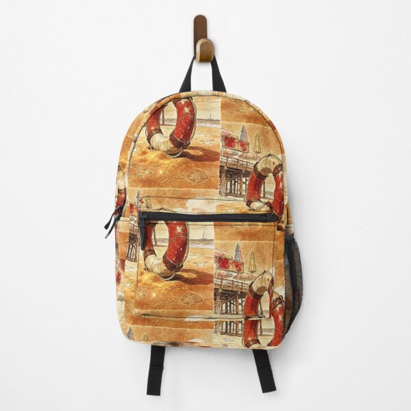 Item preview, Vintage Retro Beach Lifebuoy Nostalgic Coastal Illustration designed and sold by Hen-C-Art.