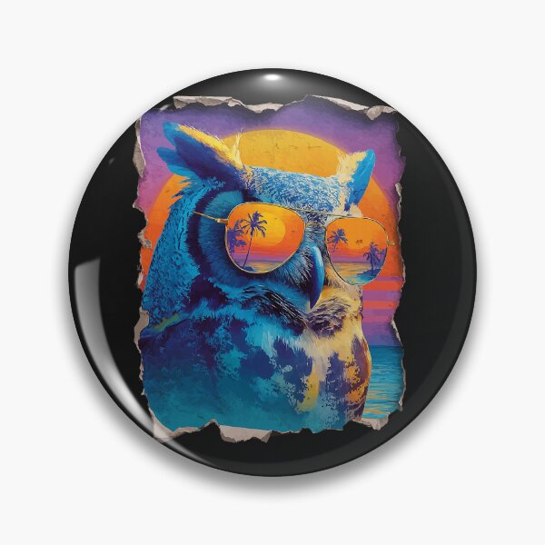 Item preview, Cute Owl with Sunglasses Sunset Beach Tropical Animal Summer designed and sold by Littermin.