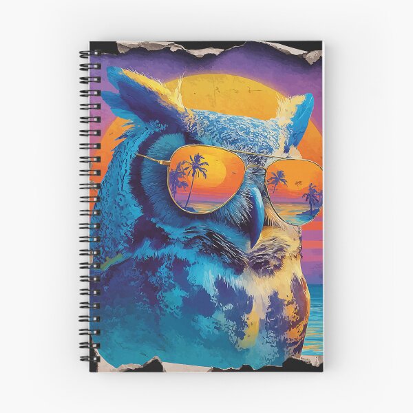 Item preview, Cute Owl with Sunglasses Sunset Beach Tropical Animal Summer designed and sold by Littermin.
