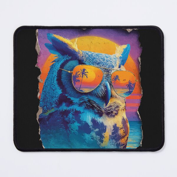 Item preview, Cute Owl with Sunglasses Sunset Beach Tropical Animal Summer designed and sold by Littermin.