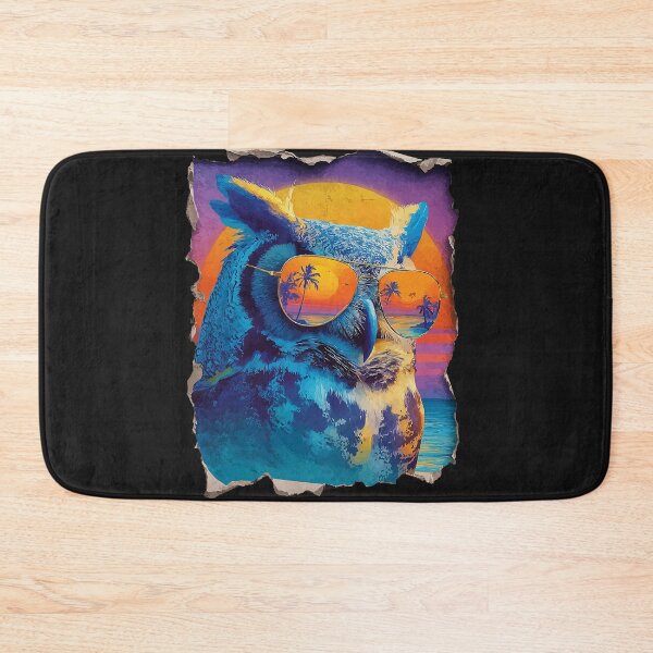 Item preview, Cute Owl with Sunglasses Sunset Beach Tropical Animal Summer designed and sold by Littermin.