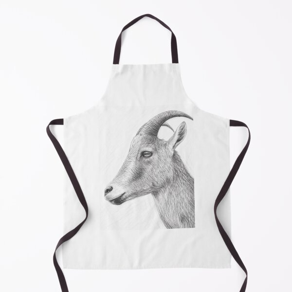 Item preview, Wild Goat Pencil Sketch Art Print | Black and White Wildlife Drawing | Realistic Mountain Goat Portrait designed and sold by Leon Woods Pencil Art.