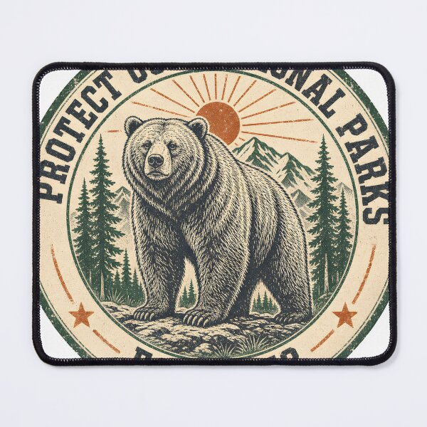 Item preview, Protected Our National Parks – Vintage Bear Wilderness Design designed and sold by VoidRebel.