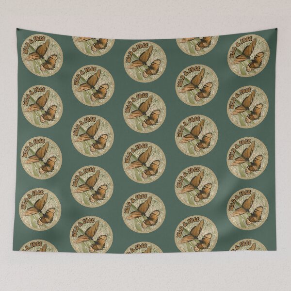 Item preview, Wild and Free Retro Groovy Butterfly Design designed and sold by PaniKulka.