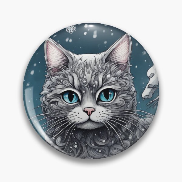 Item preview, Big blue eyes in the snow: A cat enchants winter designed and sold by FotoworldEdel.