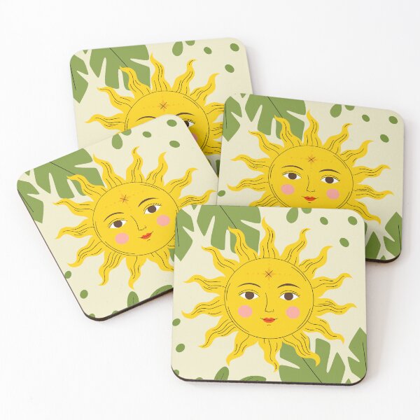 Item preview, Mystical Boho Sun and Tropical Botanical Leaves Art designed and sold by AllaMashycheva.