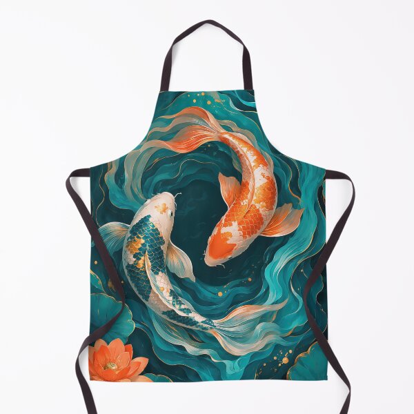Item preview, Elegant Yin Yang Koi Fish, Luxury Tropical Pond Art designed and sold by ms_illustration.