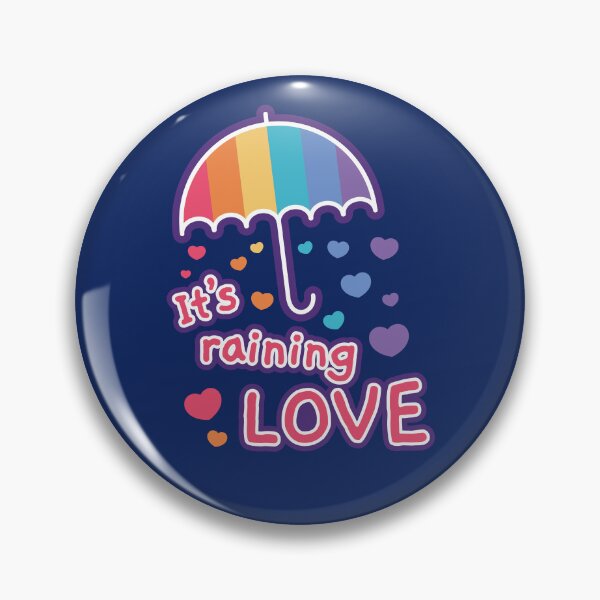 Item preview, It's Raining Love Cute Rainbow Umbrella Typography designed and sold by SolutionsArt.