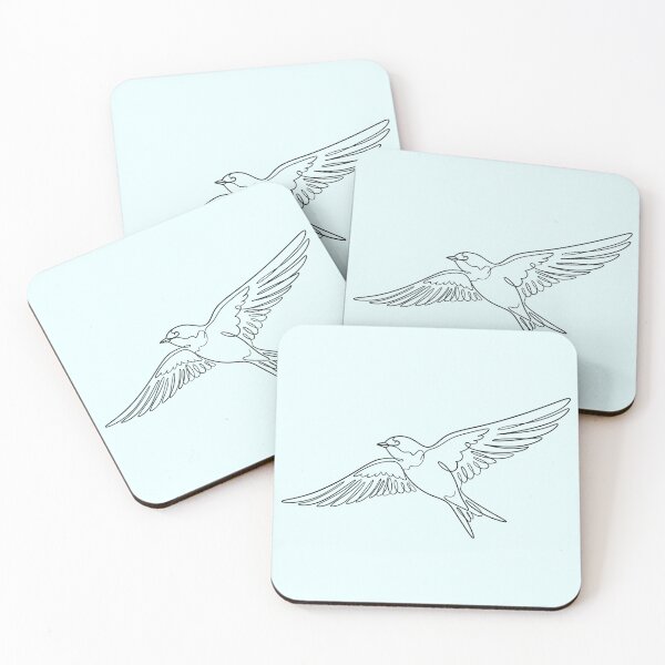Item preview, Flying Bird Continuous Line Drawing Minimalist designed and sold by Opal Aura .