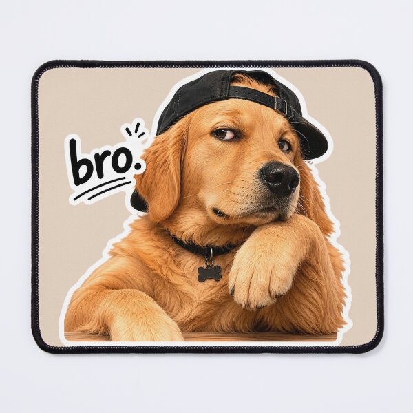 Item preview, Funny Side Eye Golden Retriever Meme Sticker | Cool Bro Dog Reaction Sticker designed and sold by Digital_products_0111.