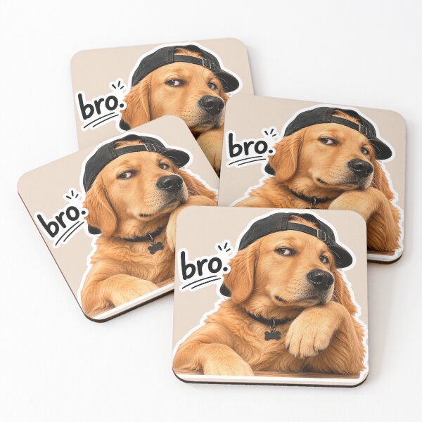 Item preview, Funny Side Eye Golden Retriever Meme Sticker | Cool Bro Dog Reaction Sticker designed and sold by Digital_products_0111.