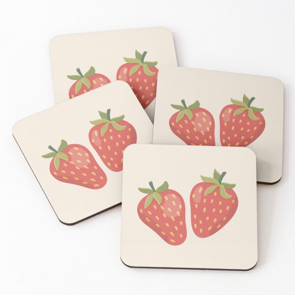 Item preview, Retro Two Strawberries Illustration designed and sold by HonestiesPrints.