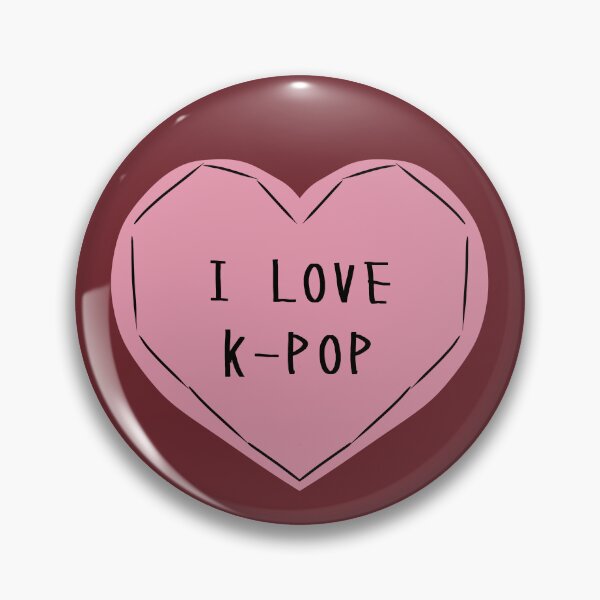 Item preview, I LOVE K-POP Pink Heart for K-POP Fans designed and sold by HugSomeNettles.