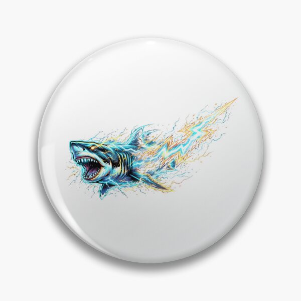 Item preview, Electric Shark Lightning Bolt - High Voltage Predator designed and sold by SwingShark.