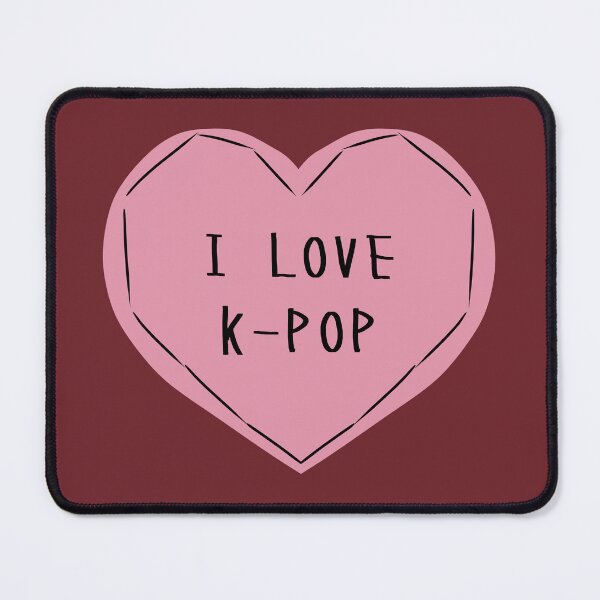 Item preview, I LOVE K-POP Pink Heart for K-POP Fans designed and sold by HugSomeNettles.