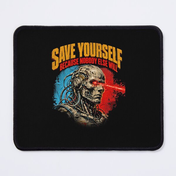 Item preview, Save Yourself Nobody Else Will Laser Eye Robot Cyborg designed and sold by graphixpolash.