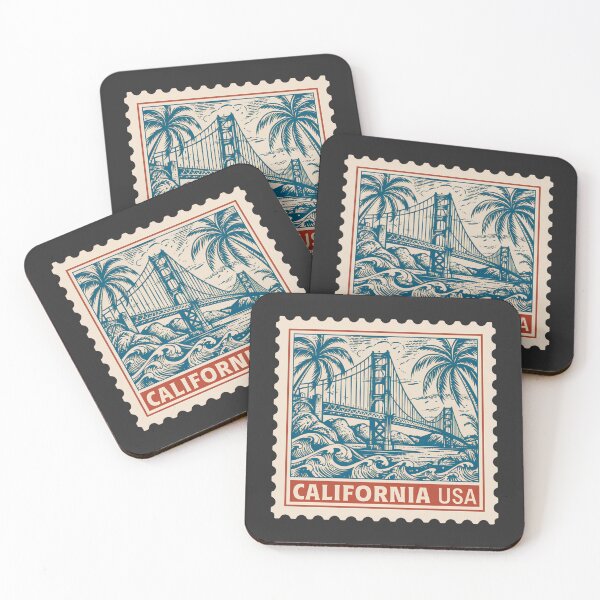 Item preview, California USA Classic Postage Stamp Golden Gate Bridge Design designed and sold by ArcticFoxStudio.