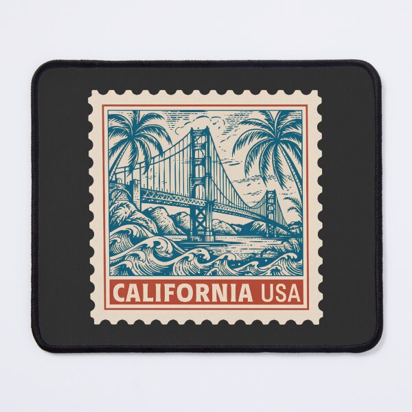 Item preview, California USA Classic Postage Stamp Golden Gate Bridge Design designed and sold by ArcticFoxStudio.