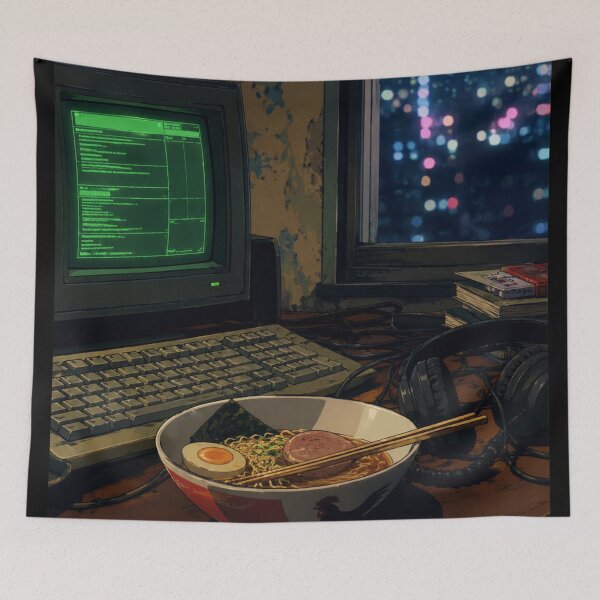 Item preview, The Midnight Desk - Lofi Anime Aesthetic designed and sold by bapupa.