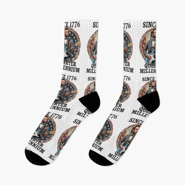 Item preview, Abraham Lincoln Playing Electric Guitar Vintage Patriotic Edgy Graphic designed and sold by Thread&Fable.