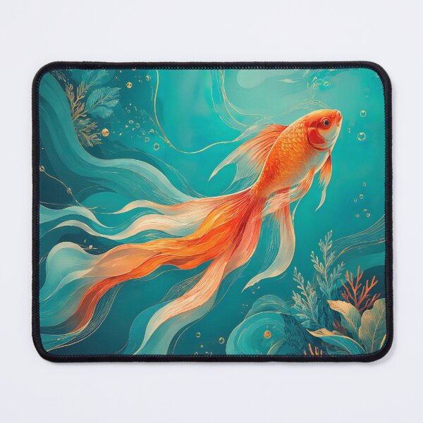 Item preview, Dreamy Golden Goldfish, Elegant Underwater Fantasy Art designed and sold by ms_illustration.