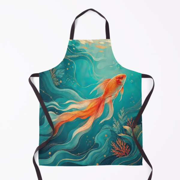 Item preview, Dreamy Golden Goldfish, Elegant Underwater Fantasy Art designed and sold by ms_illustration.