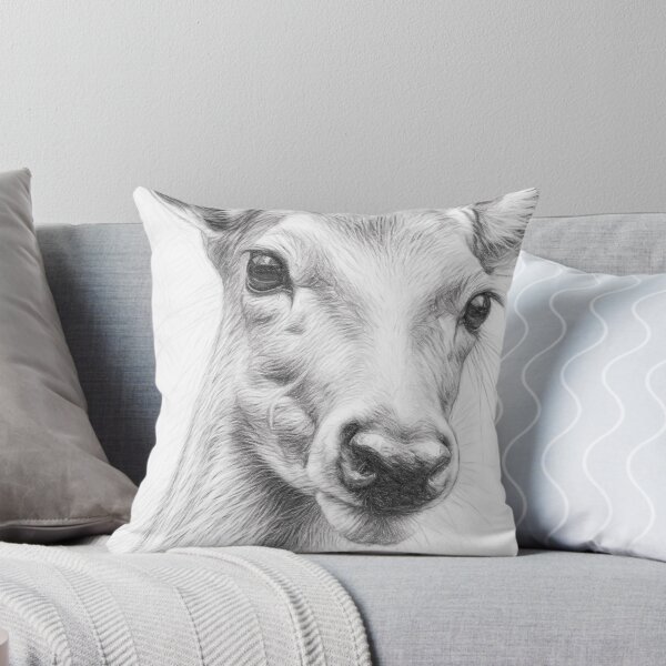 Item preview, Deer Pencil Sketch Art Print | Black and White Wildlife Portrait | Realistic Deer Drawing designed and sold by Leon Woods Pencil Art.
