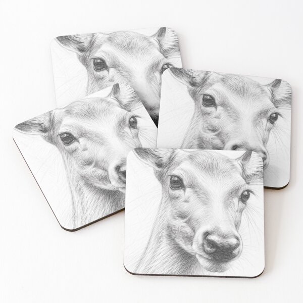 Item preview, Deer Pencil Sketch Art Print | Black and White Wildlife Portrait | Realistic Deer Drawing designed and sold by Leon Woods Pencil Art.