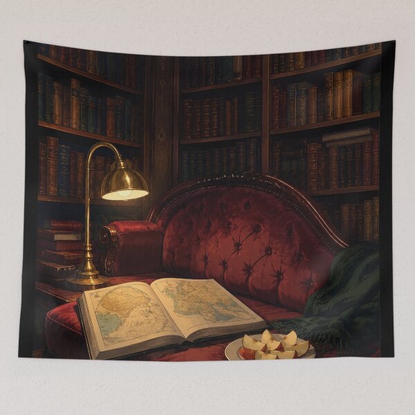 Item preview, Dusk Library - Lofi Art designed and sold by bapupa.