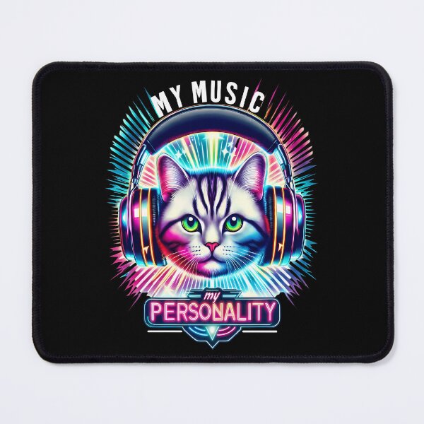 Item preview, Cat American Shorthair in Headphones - World Music Day designed and sold by Art-Arcade6.