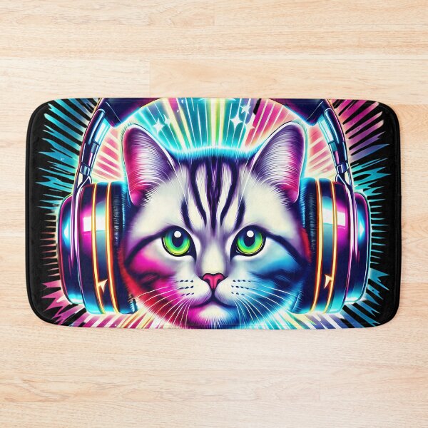 Item preview, Cat American Shorthair in  Headphones - World Music Day designed and sold by Art-Arcade6.