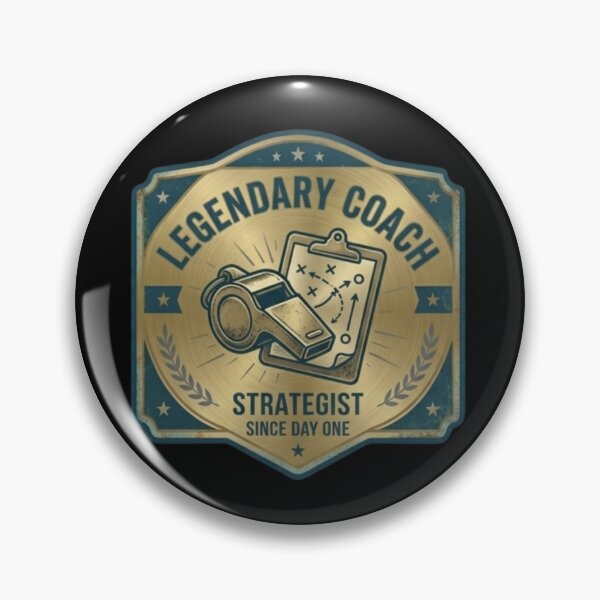 Item preview, Legendary Coach Strategist Sports Badge  designed and sold by KelliesGrafix.