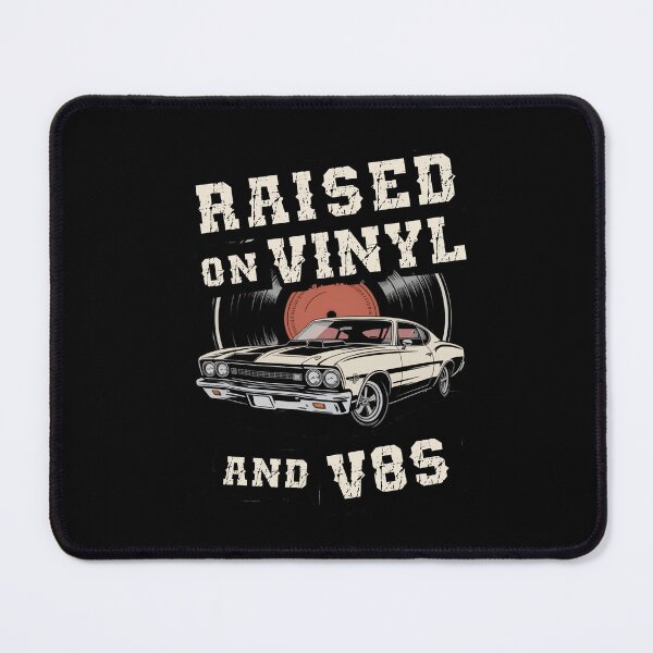 Item preview, Raised On Vinyl and V8s - Retro Muscle Car Music designed and sold by DONT ASK CLUB.