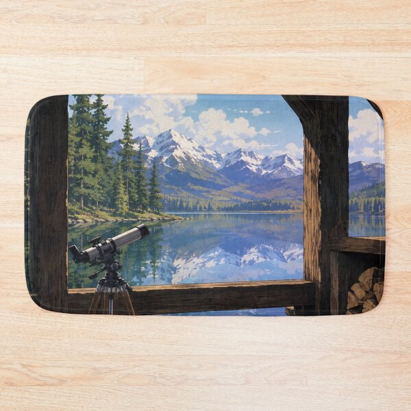 Item preview, Lakeside Cabin Window - Lofi Art designed and sold by bapupa.