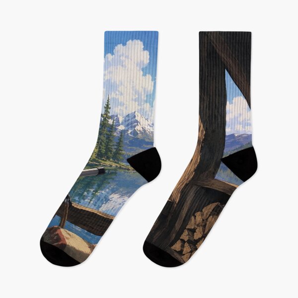 Item preview, Lakeside Cabin Window - Lofi Art designed and sold by bapupa.