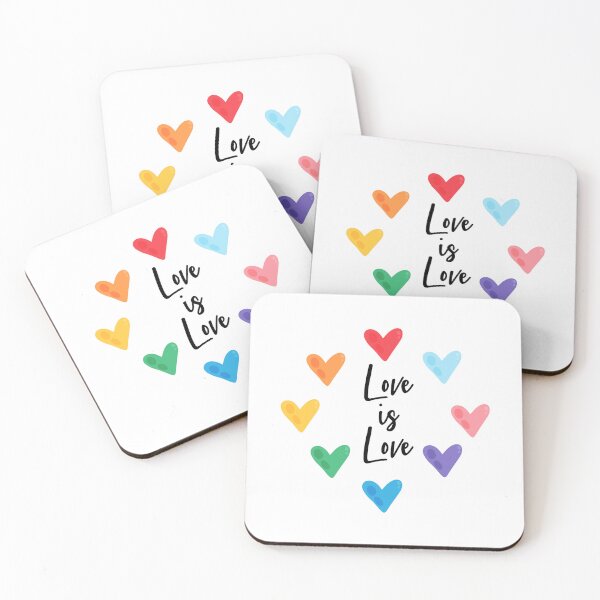 Item preview, Love Is Love Rainbow Hearts Wreath Typography designed and sold by SolutionsArt.