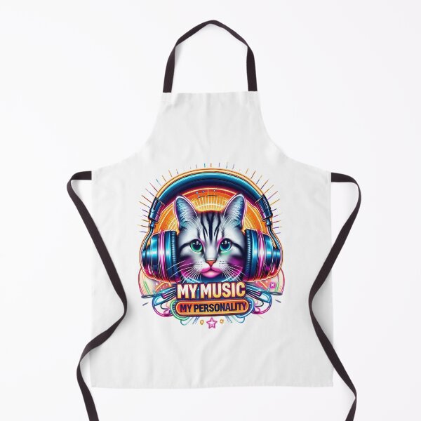Item preview, Cat with Headphones - World Music Day designed and sold by Art-Arcade6.
