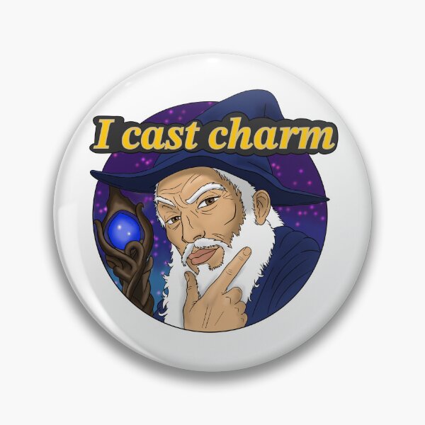 Item preview, I Cast Charm Funny Wizard Meme | RPG Fantasy Mage Design designed and sold by Apeel2me.