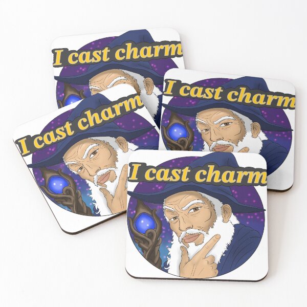 Item preview, I Cast Charm Funny Wizard Meme | RPG Fantasy Mage Design designed and sold by Apeel2me.