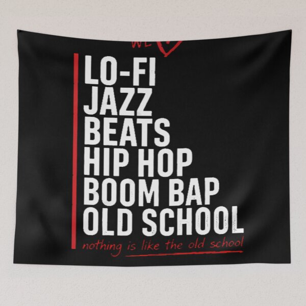 Item preview, WE LOVE LO-FI 2 – Old School Hip Hop Jazz Beats Streetwear Design designed and sold by Salimgor Hangaround Music.