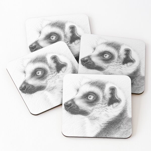 Item preview, Lemur Pencil Sketch Art Print | Black and White Wildlife Portrait | Realistic Lemur Drawing designed and sold by Leon Woods Pencil Art.