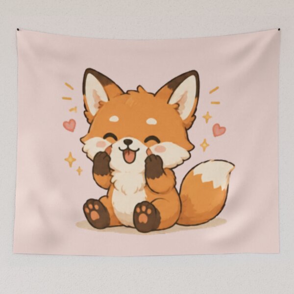 Item preview, Cute Happy Little Fox designed and sold by MellowMunchkins.