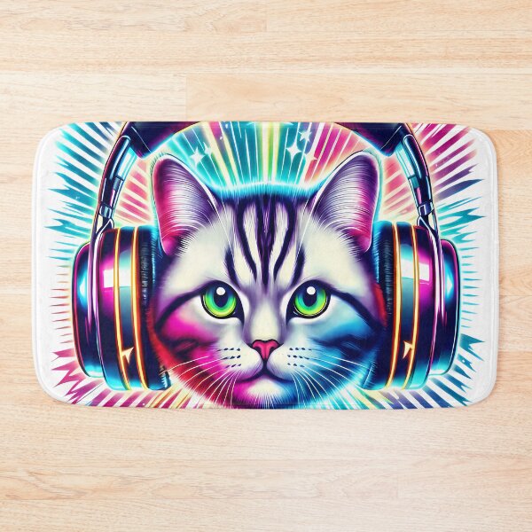 Item preview, Cat American Shorthair in  Headphones - World Music Day designed and sold by Art-Arcade6.