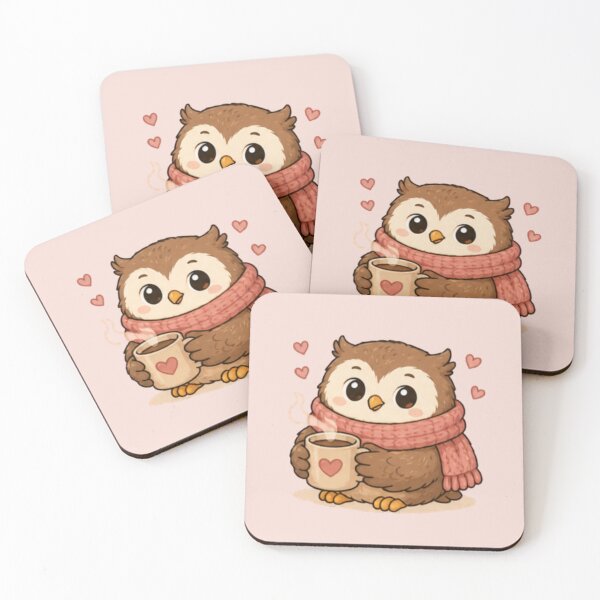 Item preview, Cozy Coffee Owl  designed and sold by MellowMunchkins.