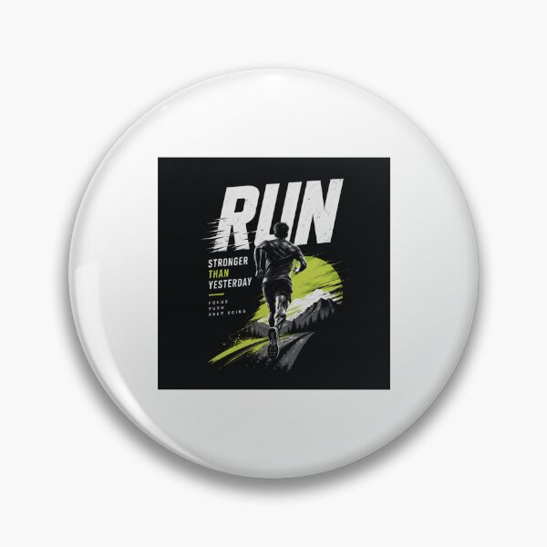 Item preview, Run Stronger Than Yesterday Motivational Running designed and sold by AchraffPrint.
