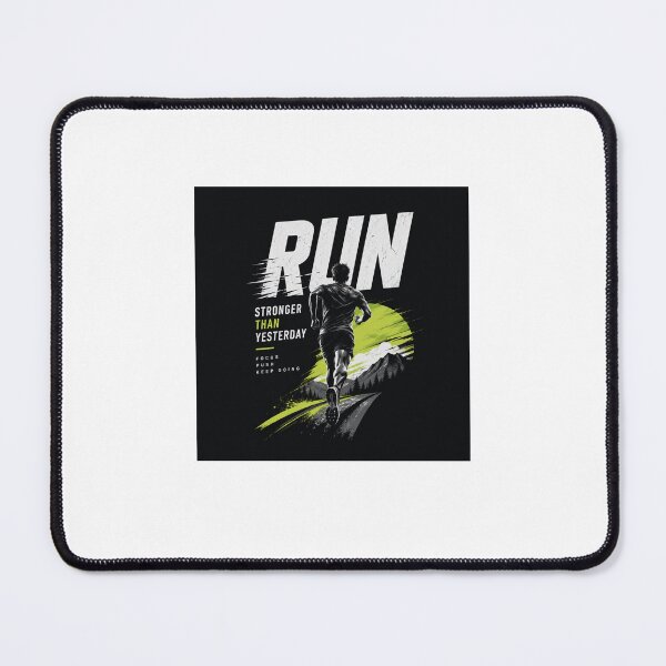 Item preview, Run Stronger Than Yesterday Motivational Running designed and sold by AchraffPrint.