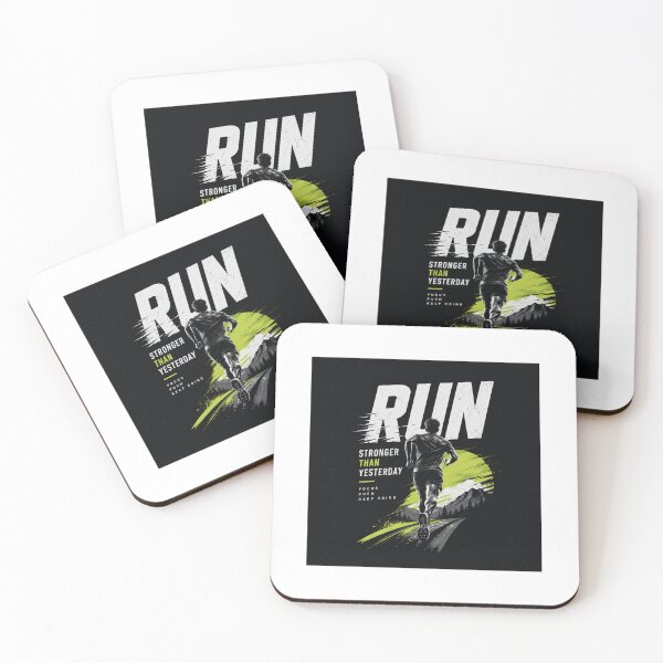 Item preview, Run Stronger Than Yesterday Motivational Running designed and sold by AchraffPrint.